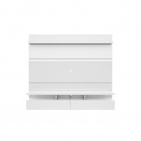 Manhattan Comfort 25152 City 1.8 Floating Wall Theater Entertainment Center in White Gloss